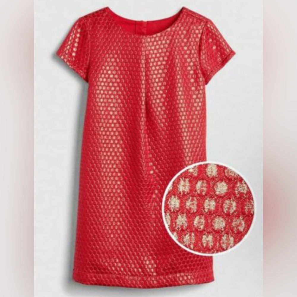 GAP Kids Metallic Pleated Dress in Jacquard Girls Sz XL NWT - Picture 2 of 10